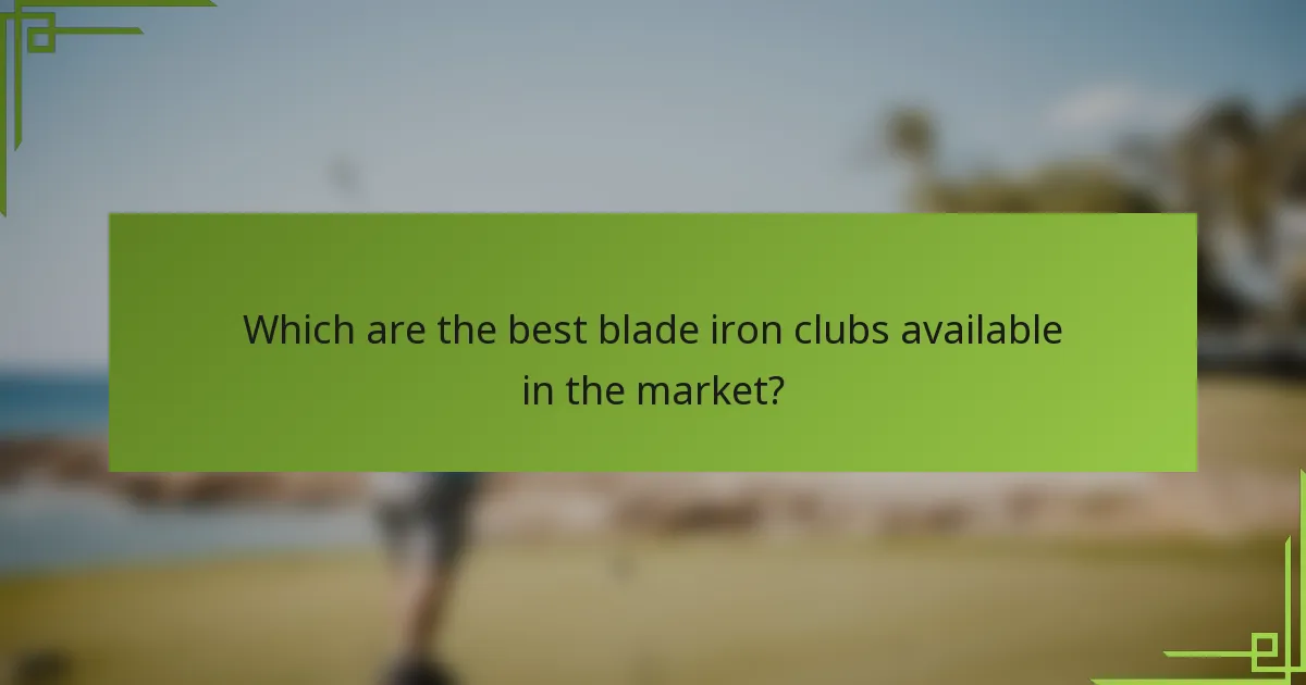 Which are the best blade iron clubs available in the market?