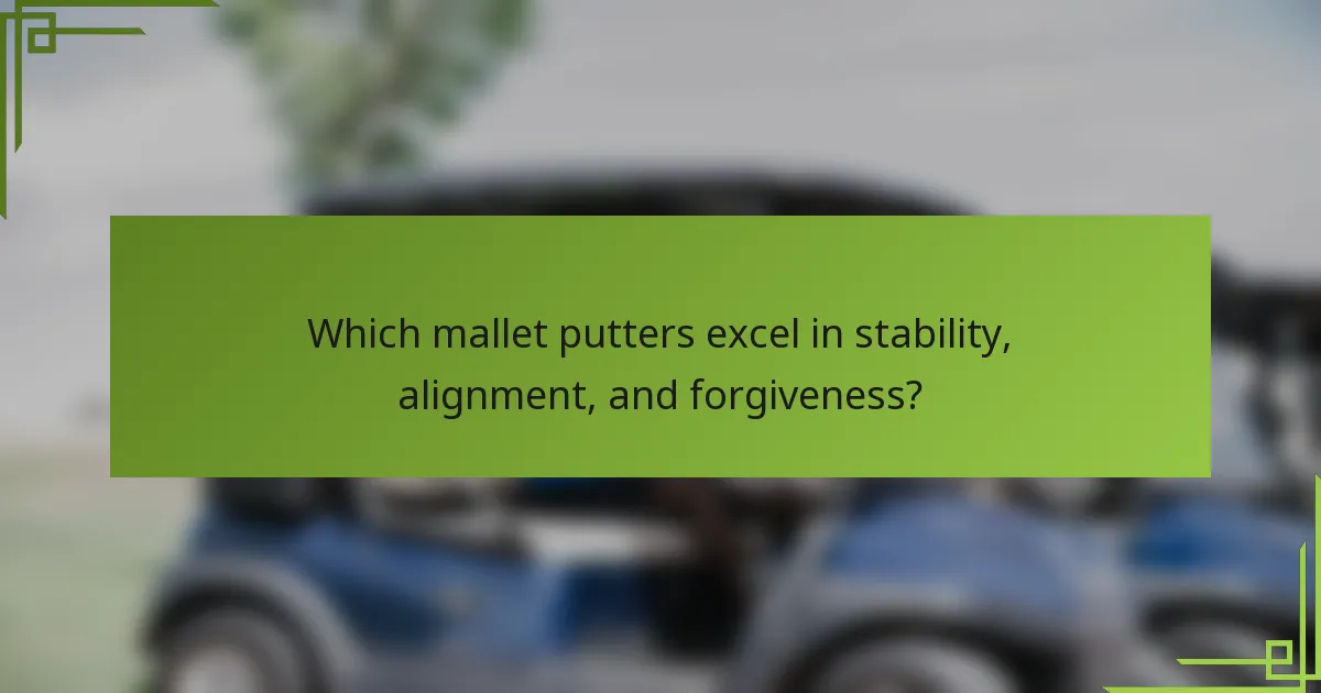 Which mallet putters excel in stability, alignment, and forgiveness?