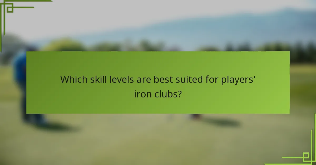 Which skill levels are best suited for players' iron clubs?