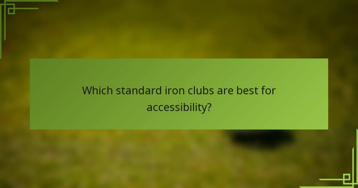 Which standard iron clubs are best for accessibility?